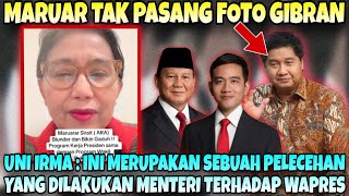 IRMA MARAHIN MENTERI ARA KARENA TIDAK SERTAKAN FOTO GIBRAN  BERTOBATLAH KAU ARA DAN MINTA MAAF [upl. by Wenger754]