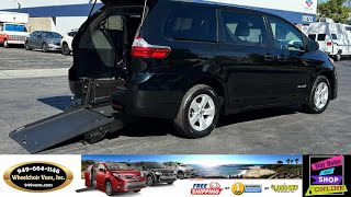 For Sale 2020 Toyota Sienna BraunAbility Manual Fold Out Ramp Rear Loading Wheelchair Van [upl. by Adnylem]