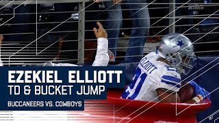 Ezekiel Elliott Scores amp Jumps In a Salvation Army Bucket to Celebrate  NFL Week 15 Highlights [upl. by Martinez]