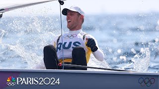 Matt Wearn repeats in mens dinghy sailing gold for Australia  Paris Olympics  NBC Sports [upl. by Rocco820]