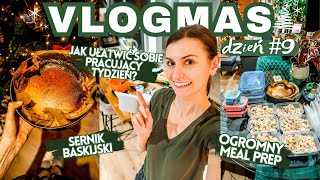 VLOGMAS PRZY GARACH 🥘 OGROMNY MEAL PREP 🍱 SERNIK BASKIJSKI 🥧 TRAFIONE OKIENKO 😍 VLOGMAS 9 [upl. by Ellehcem]