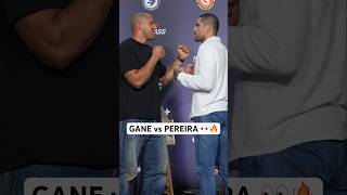 Ciryl Gane vs Alex Pereira  faceoff 👀🔥 [upl. by Elleirb]