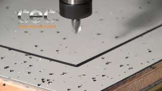 ACM panel being cut on a Piranha Pro CNC [upl. by Nybor]