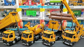 Review Of Diecast Trucks For Trailer Truck Mixer Truck Dump Truck Crane Truck [upl. by Eenor]