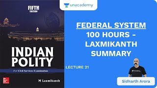 L21 Federal System  100 Hours  Laxmikanth Summary  UPSC CSEIAS 2020  Sidharth Arora [upl. by Ilime]