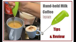 How To Froth Milk for Cappuccinos amp Lattes using handheld Frother wand  Coffee with milk Frother [upl. by Pascasia]