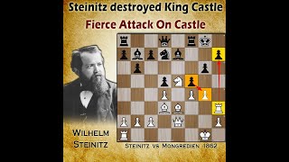 Steinitz destroyed king castle  Steinitz vs Mongredien 1862 [upl. by Ydak405]