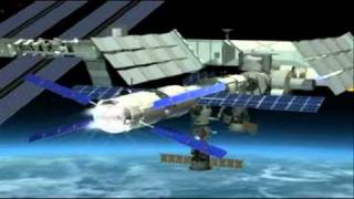 Animation of the ISS reboost performed by Jules Verne ATV 2008 [upl. by Georges]