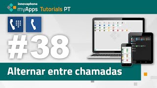 38 myApps Tutorials — Phone e Softphone App Alternar entre chamadas 14r2  PT [upl. by Nayd]