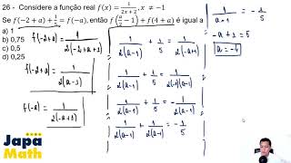 Prova AFA Resolvida2017  2018  Matemática  Questão 26 [upl. by Adnuhs]