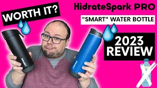 HidrateSpark Pro REVIEW Smart Water Bottle to Track Hydration  Is It Worth It [upl. by Attalie782]