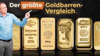 Der bisher 🥇 größte GoldbarrenVergleich 🥇 bei Youtube [upl. by Kreg]