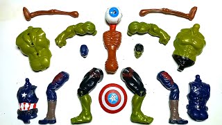 AVENGERS TOYS ASSEMBLE MARVELS  HULK SMASH CAPTAIN AMERICA VS SIREN HEAD SUPERHERO TOYS [upl. by Nwahsit]