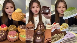 ASMR Dessert Mukbang Eating Cake  Mukbang Eating Show💗🍰🧁 [upl. by Emmuela]