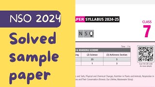 nso class 7 sample paper 2024class 7 science Olympiad syllabus 2024 class 7 nso 2024 [upl. by Ettigdirb158]