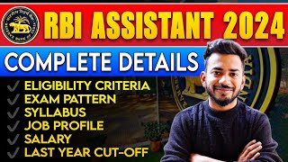 RBI Assistant 2024 Notification  RBI Assistant Salary Exam Pattern Syllabus Job Profile [upl. by Hulda]