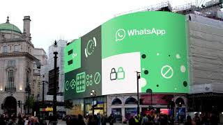 Private Messaging Takes Over Piccadilly Square in London  WhatsApp [upl. by Aicemak]