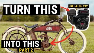 4 Stroke Motorized Bicycle How to Make a Predator 212 Look OLD Part 2 [upl. by Bowyer209]