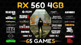 RX 560  Test in 65 Games in 2024 [upl. by Claudian602]