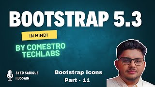 Responsive Design using Bootstrap 53 Hindi  Bootstap Icon Package  Part 11 [upl. by Kerri]