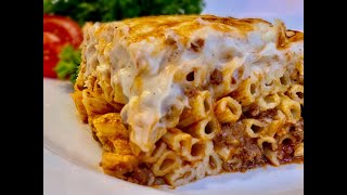 How to make pasta with bechamel sauce bechamel sauce recipe  Pastitsio Recipe [upl. by Schwinn389]