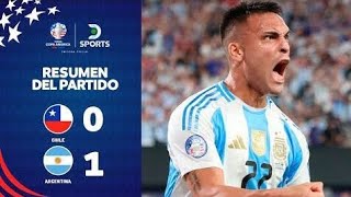 Chile vs Argentina 01 Resumen y Goles  Copa América 2024 [upl. by Enyleve]