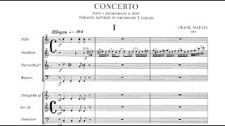 Score Frank Martin  Concerto for 7 wind instruments timpani percussion and string orchestra [upl. by Naima]