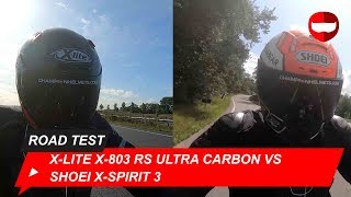 XLite X803 RS Ultra Carbon vs Shoei XSpirit 3 Road Test ChampionHelmetscom [upl. by Ziana46]