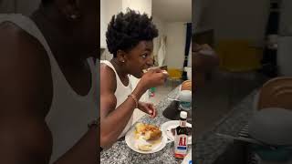 Son reaction to his Mom Steak 🥩 amp 🥔 WATCH TIL END shorts [upl. by Assilav263]