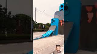 iPhone 15 Pro max skateboard ll 😱😱 smartphone skateboarding funny skateboard [upl. by Aynad]