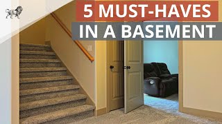 5 Things a Basement Should Have Basement Remodeling Ideas [upl. by Eitten63]