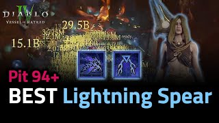 30B Crit Pure Lightning Spear Splintering  Pit 94  Build Overview [upl. by Wolfgram]