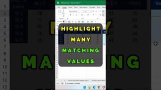 How To Highlight Many Matching Values in Excel [upl. by Enelav]