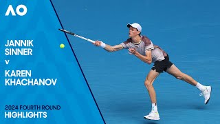 Jannik Sinner v Karen Khachanov Highlights  Australian Open 2024 Fourth Round [upl. by Kraft]