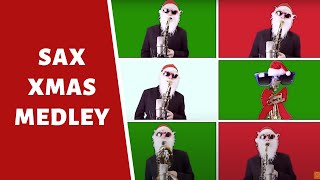 Christmas Saxophone Music  12 Songs in 3 mins  Saxophone Cover [upl. by Kenweigh]