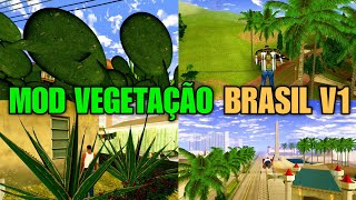 🌴Mod Vegetação Brasil V1 GTA SA MobilePC [upl. by Irb]