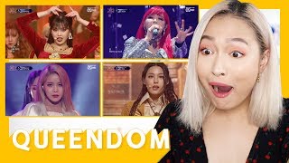 QUEENDOM REACTION GIDLE MAMAMOO AOA PARK BOM [upl. by Ralina]