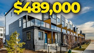 Tour a Brand New Sub500000 Townhome in Calgarys East Hill Crossing [upl. by Ynattirb35]