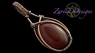 Wire Wrapping Tutorial Simple Wire Wrapped Cabochon Pendant Great For Beginners [upl. by Minier]