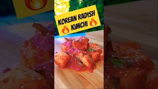 EASY TO MAKE KOREAN RADISH KIMCHI 🔥 food outdoors NATURE camping koreanfood cooking [upl. by Lenee155]