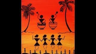 WARLI BASIC PAINTING FOR BEGINNERS  GETTING STARTED [upl. by Norton154]