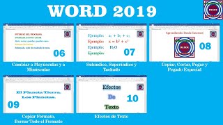 Curso de Word 2019 Videos 06 al 10 [upl. by Arvell]