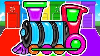 Colors for Kids to Learn w FUN TRAIN amp Cars  Superheroes Learning Video for Children [upl. by Einre]