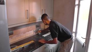 DIY How To Tile a Kitchen Splashback  Part 1 [upl. by Guarino111]