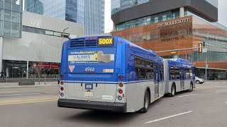 ETS Bus 201920 New Flyer XD60 4966 On 500X Downtown Express [upl. by Donia850]