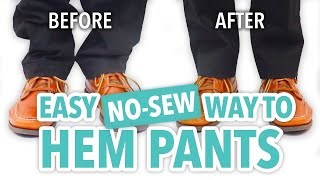 Easy NoSew Way to Hem Pants  HGTV Handmade [upl. by Tenom]