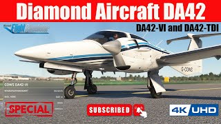 COWS – Diamond Aircraft DA42 Series  MSFS 2020  Start und Landung [upl. by Avuha721]