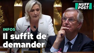 Loi immigration  Michel Barnier cède à une exigence de Marine Le Pen et du Rassemblement national [upl. by Bakki]