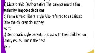 C R E form 4Responsible parenthoodlesson 22 [upl. by Gaidano]