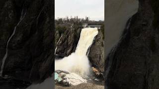 Montmorency Falls Québec city😍❤ canada touristattraction niagarafalls waterfall nature love [upl. by Omura199]